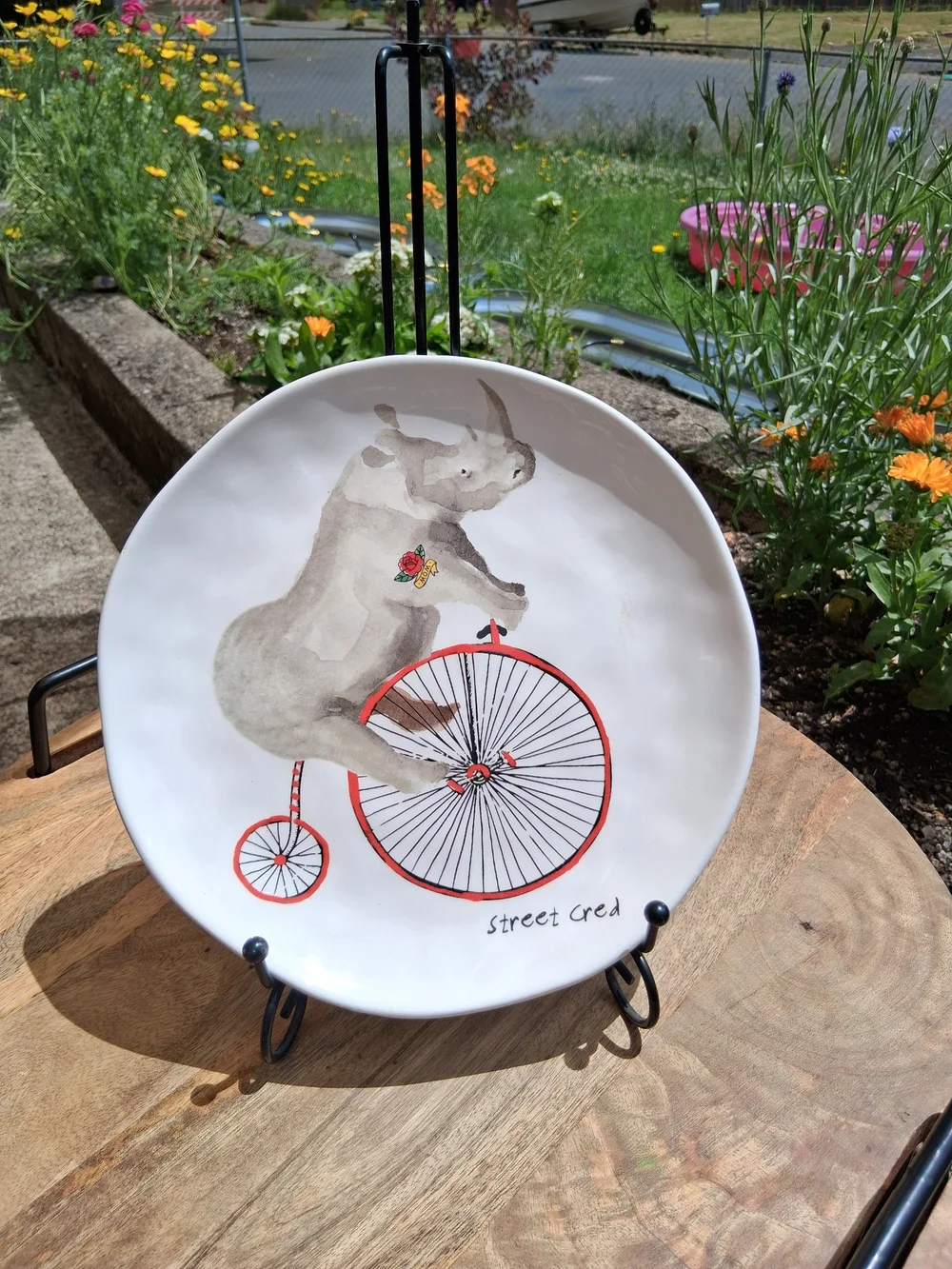 Pier 1 Cream Animal Salad Plates - Set of 4